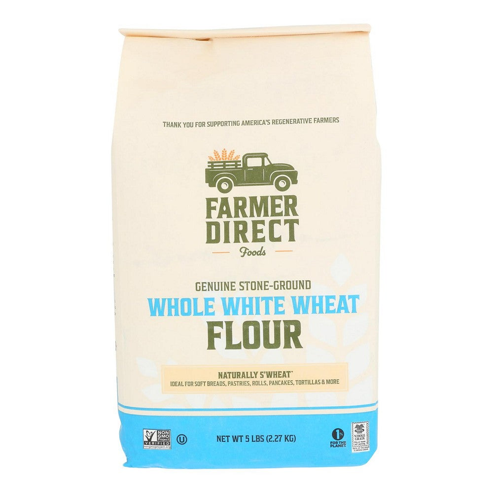 Farmer Direct Foods - Whole White Wheat Flour - Case of 8-5 LB