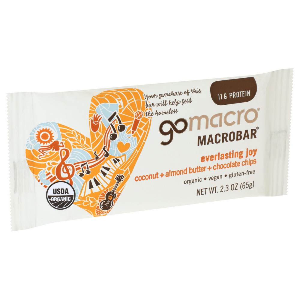 Gomacro® Cab-4,  Coconut + Almond Butter + Chocolate Chips Macrobar 4-Count Multipack 2.3 Ounce,  Case of 12