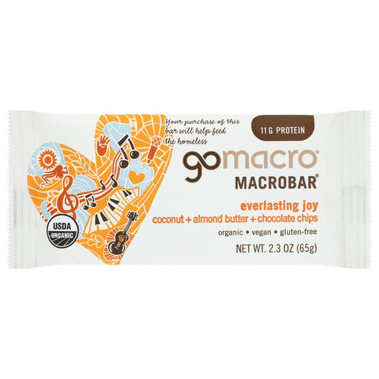 Gomacro® Cab-4,  Coconut + Almond Butter + Chocolate Chips Macrobar 4-Count Multipack 2.3 Ounce,  Case of 12