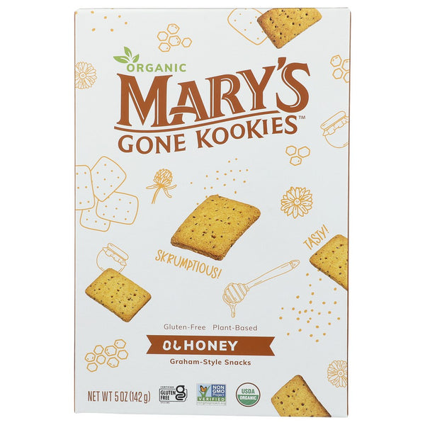 Marys Gone Crackers Cookies Graham Honey - 5 Ounce, Case of 6