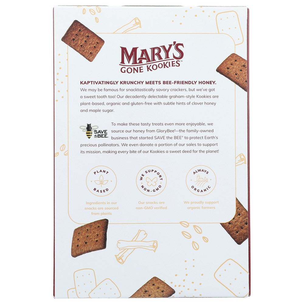 Mary's Gone Crackers 0897580000007, Mary's Gone Kookies Graham-Style Snacks Cinnamon, 5 Ounce, Case of 6