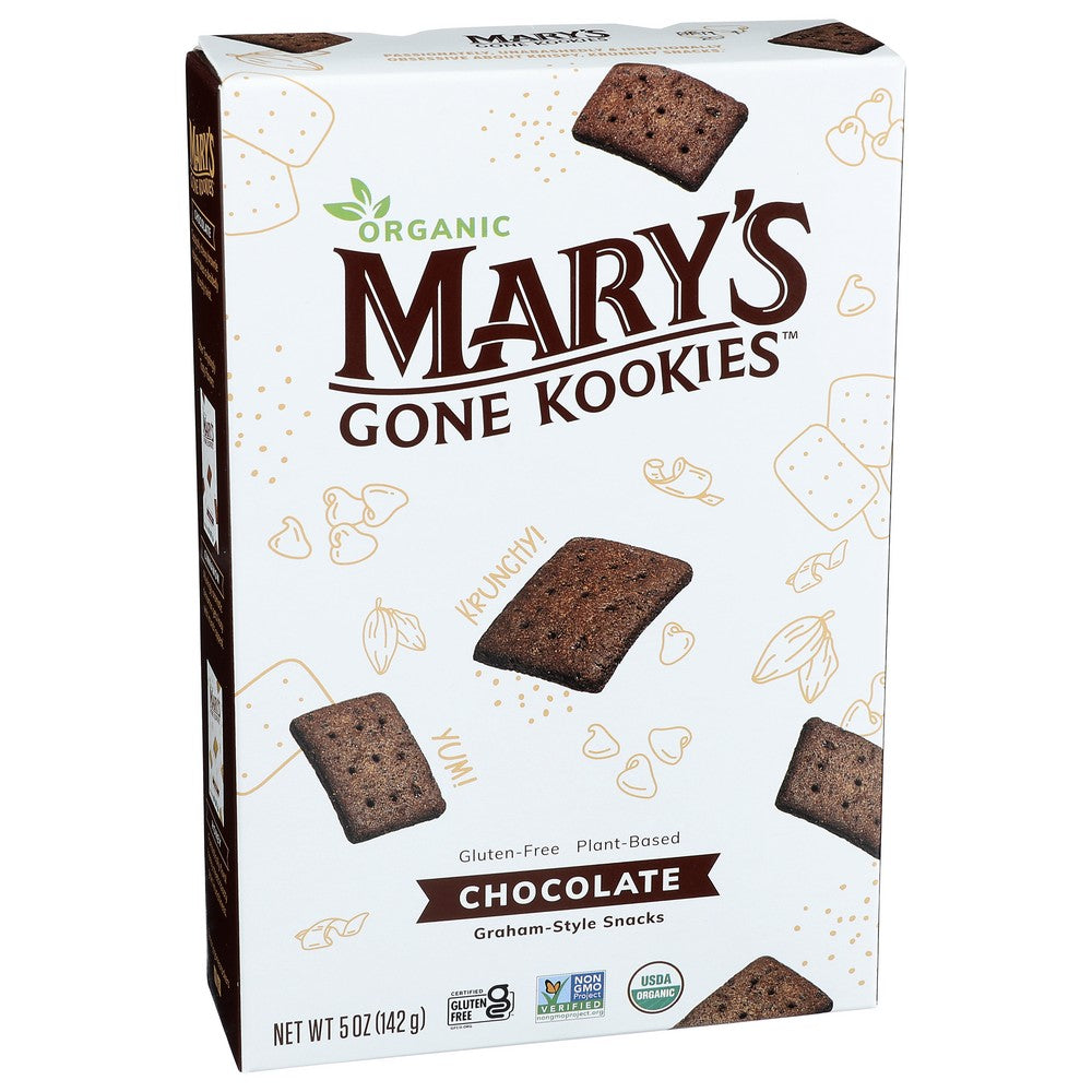 Mary's Gone Crackers 0897580000007, Mary's Gone Kookies Graham-Style Snacks Chocolate, 5 Ounce, Case of 6