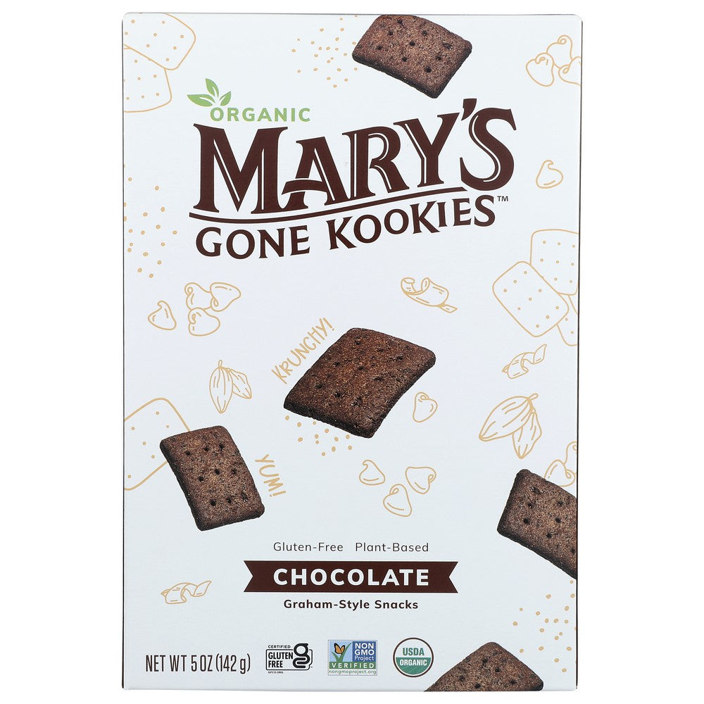 Mary's Gone Crackers 0897580000007, Mary's Gone Kookies Graham-Style Snacks Chocolate, 5 Ounce, Case of 6