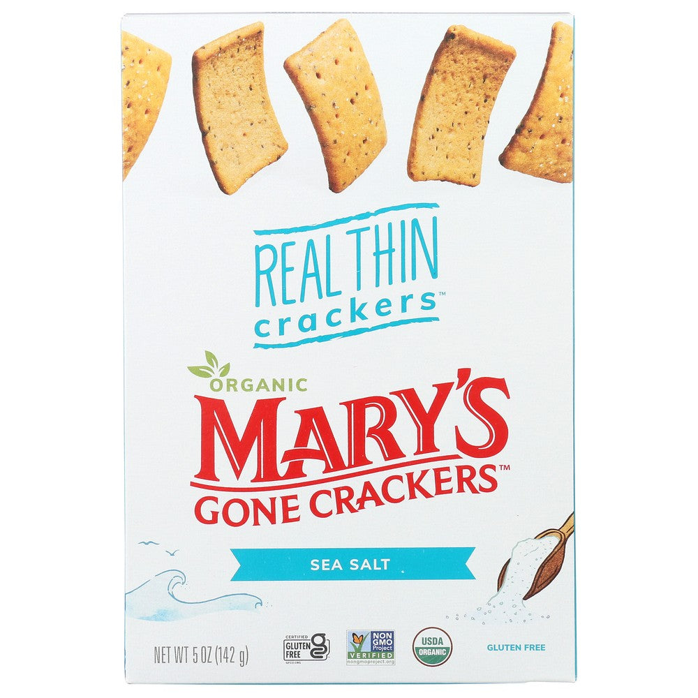 Mary's Gone Crackers 17058610101, Real Thin Crackers Sea Salt Real Thin Crackers, Sea Salt ‐ 5 Oz. 5 Ounce,  Case of 6