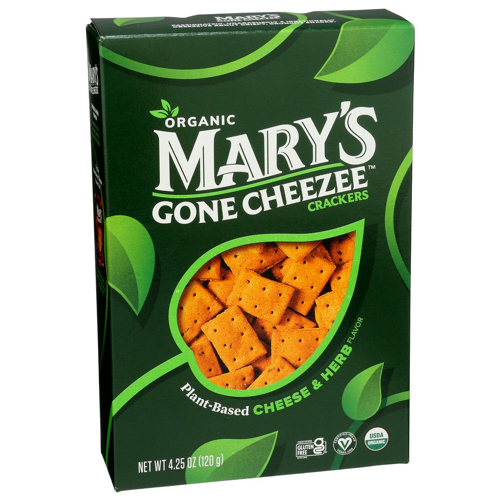 Mary's Gone Crackers 17058610101,  Mary's Gone Cheezee Plant-Based Crackers 4.25 Ounce,  Case of 6