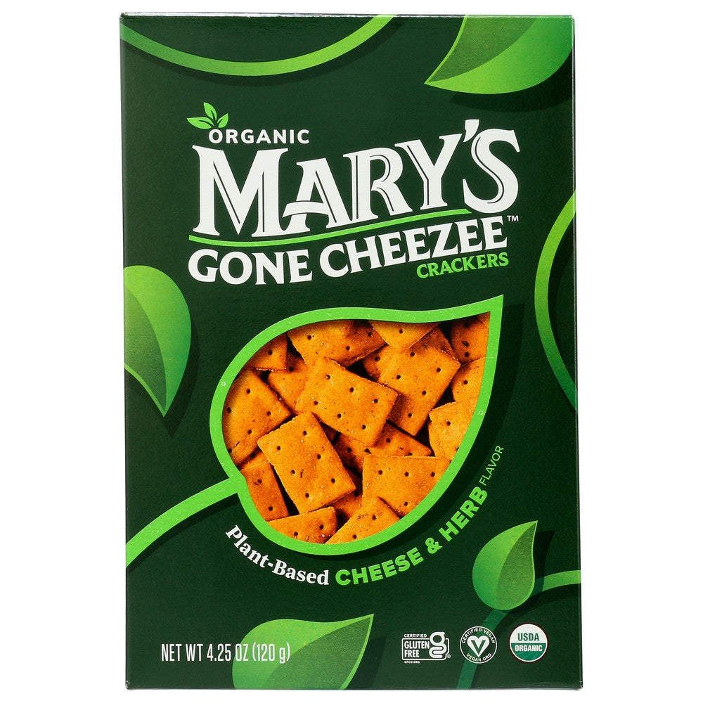 Mary's Gone Crackers 17058610101,  Mary's Gone Cheezee Plant-Based Crackers 4.25 Ounce,  Case of 6