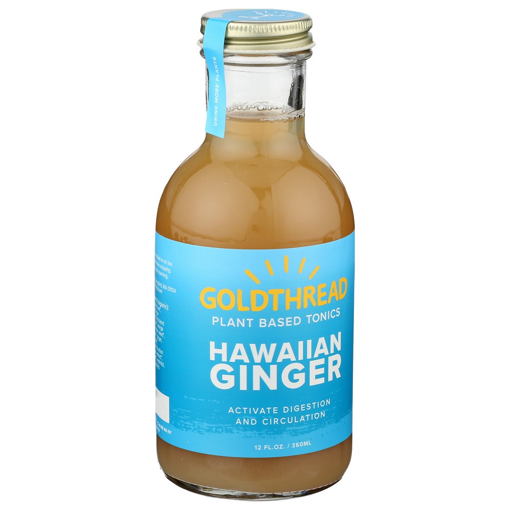 Goldthread Gt007, Goldthread Herbal Tonic, Hawaiian Ginger, 12 Fl. Oz.,  Case of 6