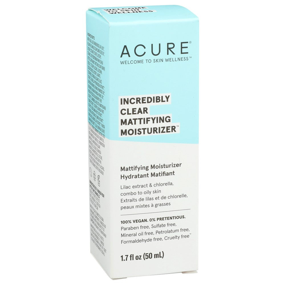 Acure® Et1009, Lilac Extract & Chlorella Incredibly Clear™ Mattifying Moisturizer 1.7 Fluid Ounce,  Case of 1