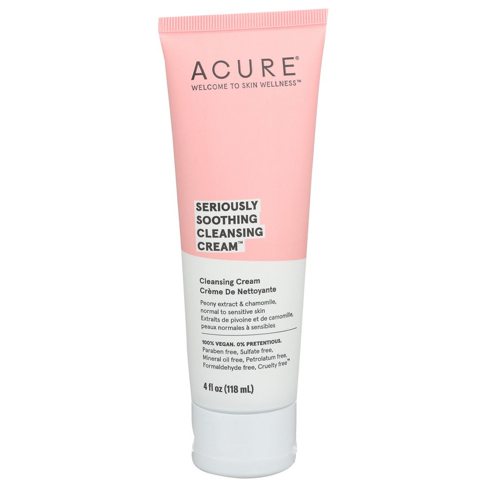 Acure® Et1047, Peony Extract & Sunflower Amino Acids Seriously Soothing Cleansing Cream 4 Fluid Ounce,  Case of 1