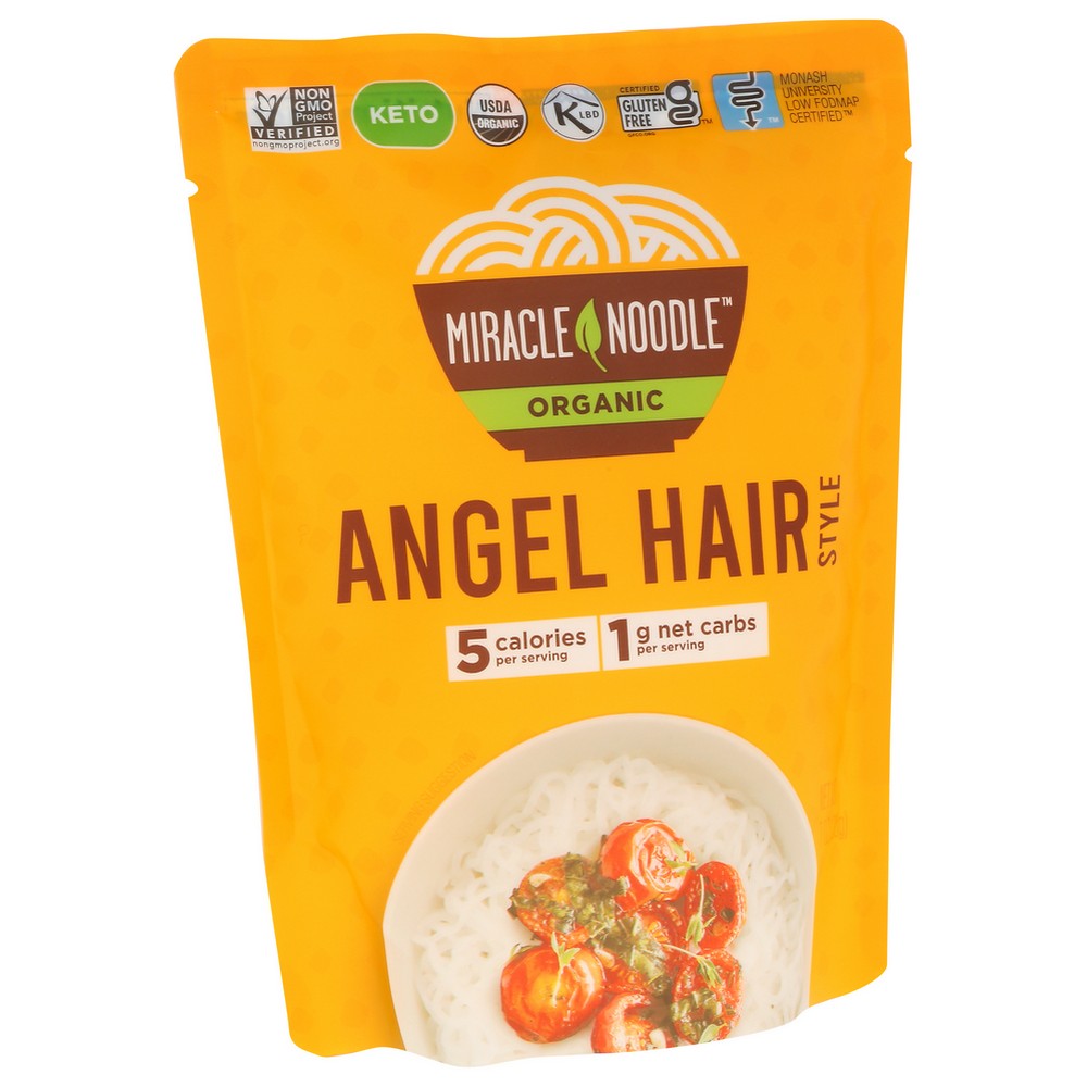 Miracle Noodle Rnoah-1, Angel Hair Organicanic Ready To Eat Angel Hair Noodles 7 Ounce,  Case of 6