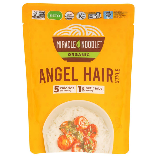 Miracle Noodle Rnoah-1, Angel Hair Organicanic Ready To Eat Angel Hair Noodles 7 Ounce,  Case of 6