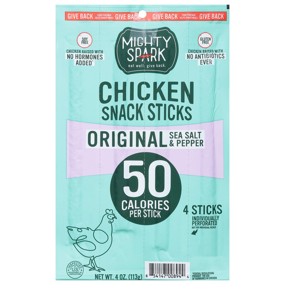 Mighty Spark - Snk Stick Chkn Ssalt Ppr - Case of 8-4 OZ