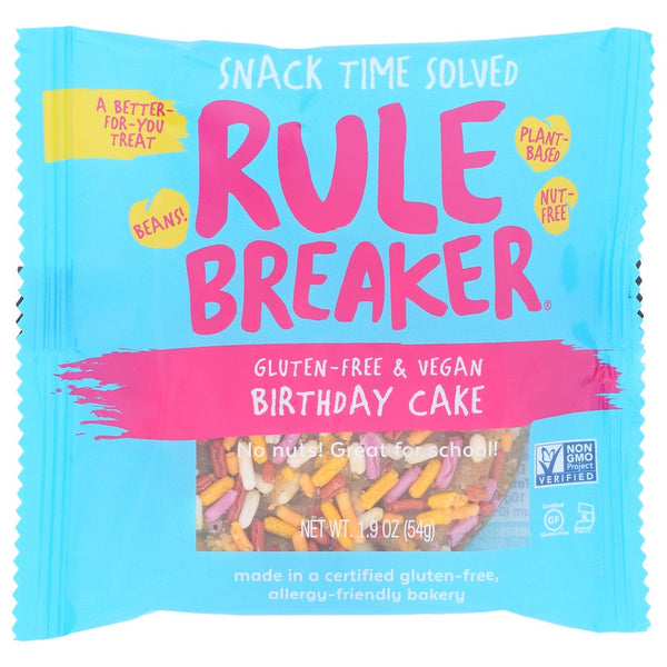 Rule Breaker Snacks , Birthday Cake Vegan, Gluten Free Blondie 1.9 Ounce,  Case of 12