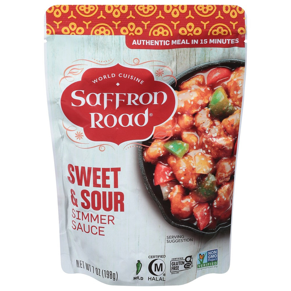 Saffron Road - Simmer Sauce Sweet Sour - Case of 8-7 FZ