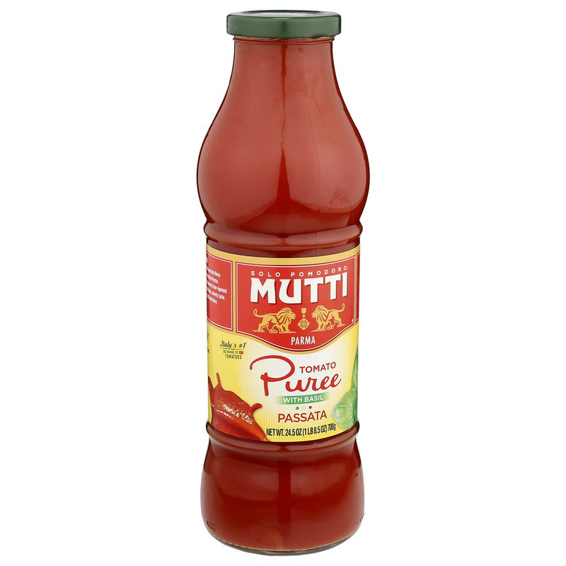 Mutti Tomato Puree Basil Passata - 25 Ounce, Case of 12