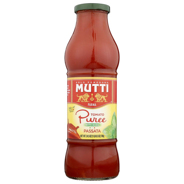 Mutti Tomato Puree Basil Passata - 25 Ounce, Case of 12