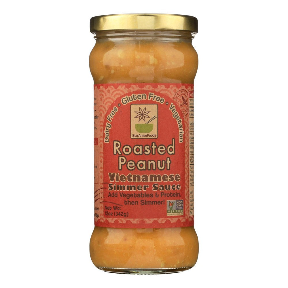 Star Anise Foods Roasted Peanut Vietnamese Simmer Sauce - Case of 6 - 12 OZ
