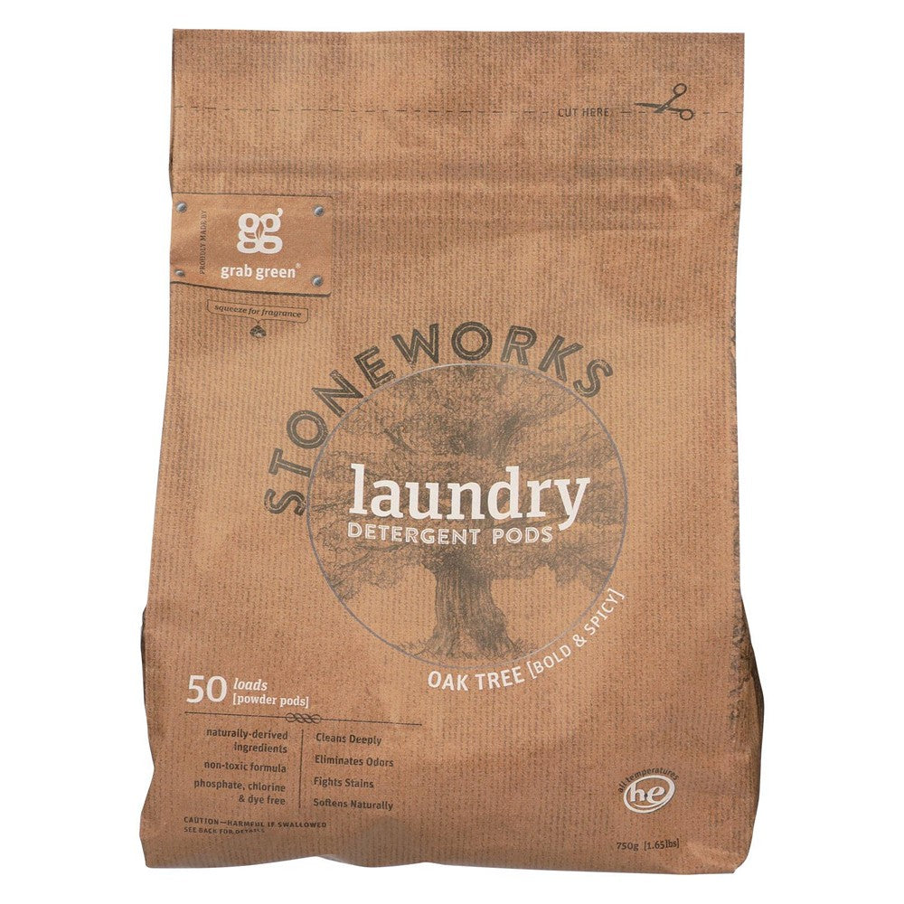 Stoneworks Laundry Detergent Pods - Oak Tree - Case of 6 - 50 count