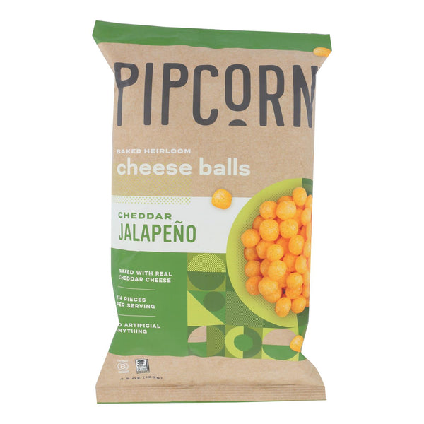 Pipcorn - Cheese Balls Jalapeno Chd - Case of 12-4.5 Ounce