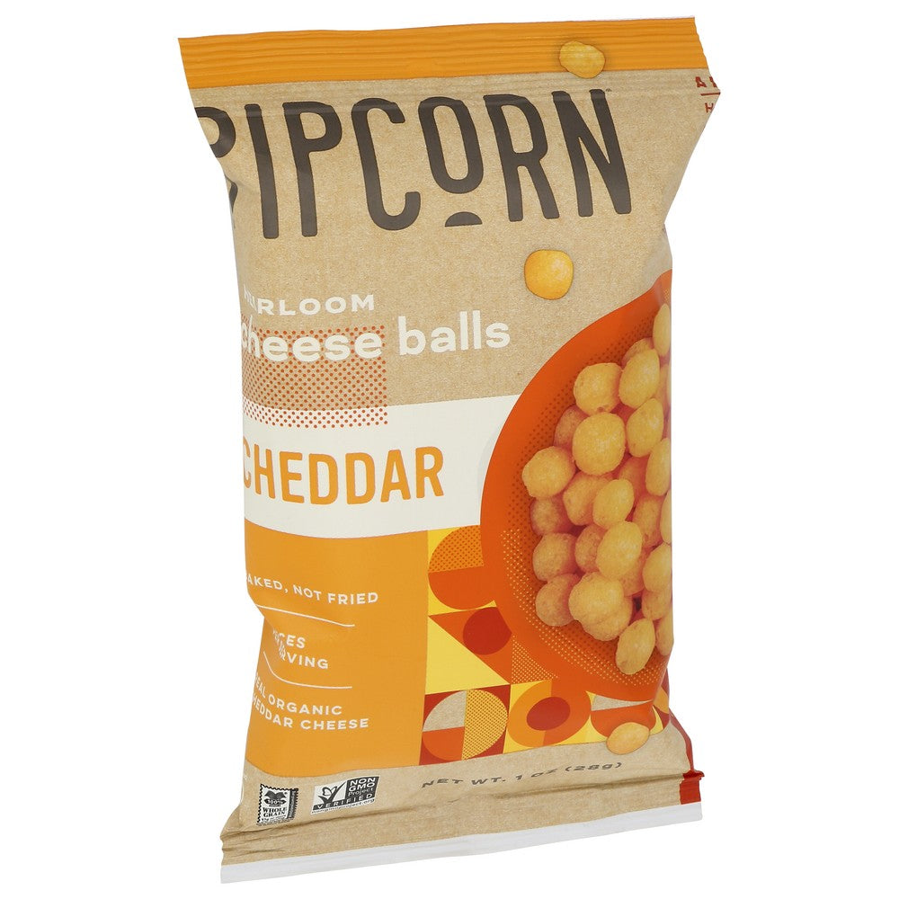 Pipcorn® ,  Cheese Ball Cheddar 1 Ounce,  Case of 24