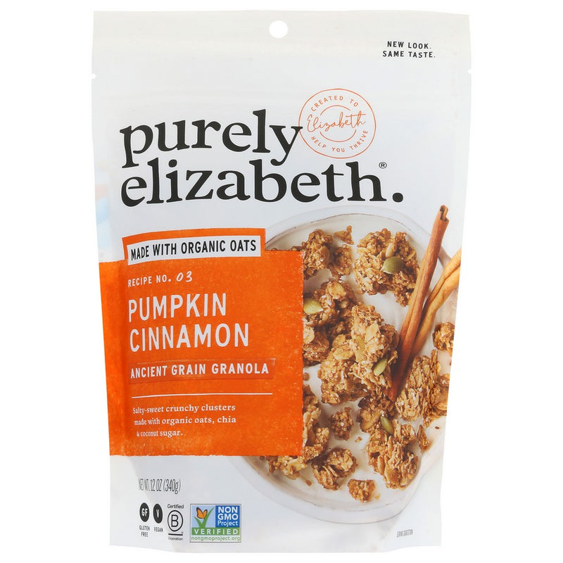 Purely Elizabeth Granola Pumpkin Cinnamon - 12 Ounce, Case of 6