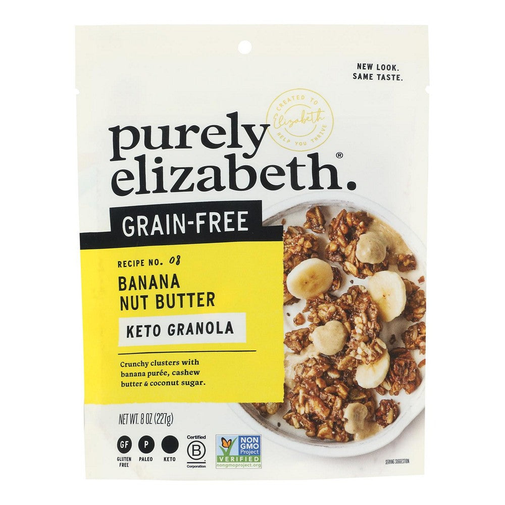 Purely Elizabeth Grain-Free Granola - Banana Nut Butter - Case of 6 - 8 oz.