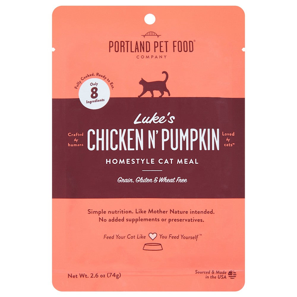 Portland Pet Food Company - Cat Meal Chicken N Pmpki - Case of 12-2.6 OZ