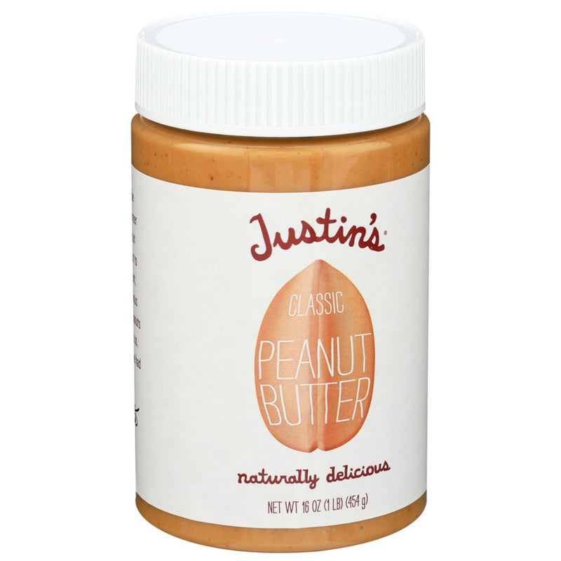 Justins Peanut Butter Classic Natural - 16 Ounce, Case of 12