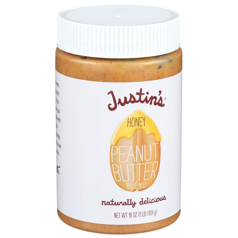 Justins Peanut Butter Hny Natural - 16 Ounce, Case of 12