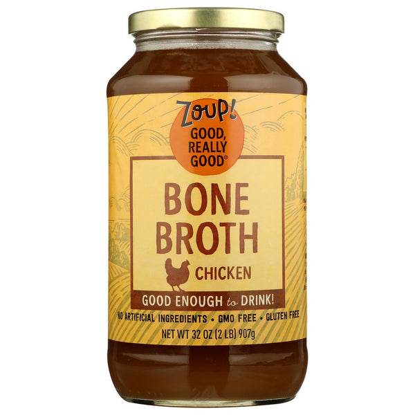 Zoup Good Really Broth Chicken Bone - 32 Ounce, Case of 6