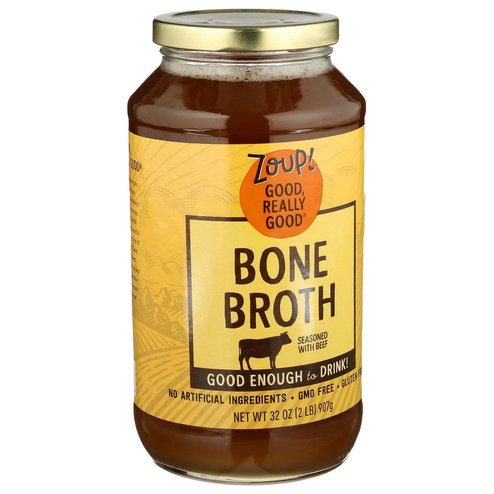 Zoup! Good, Really Good® 855868006004, Zoup Beef Bone Broth, 31 Fl. Oz.,  Case of 6