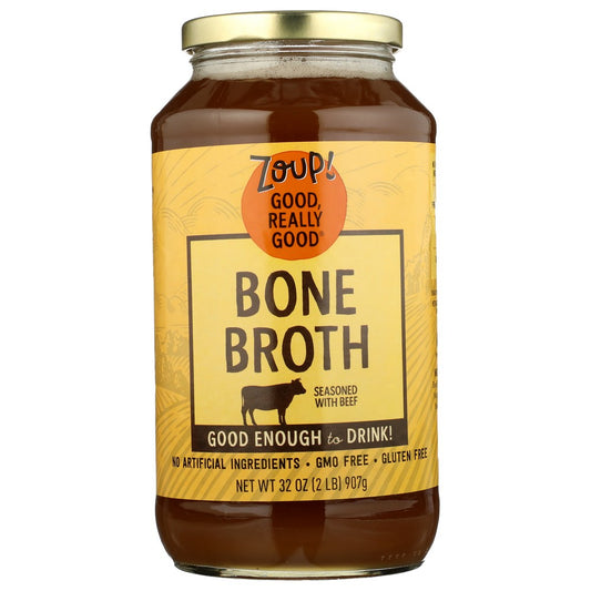 Zoup! Good, Really Good® 855868006004, Zoup Beef Bone Broth, 31 Fl. Oz.,  Case of 6