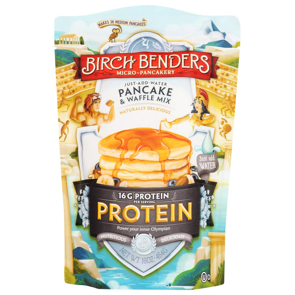 Birch Benders 0201, Protein 16 Oz Protein Pancake & Waffle Mix 16 Ounce,  Case of 6