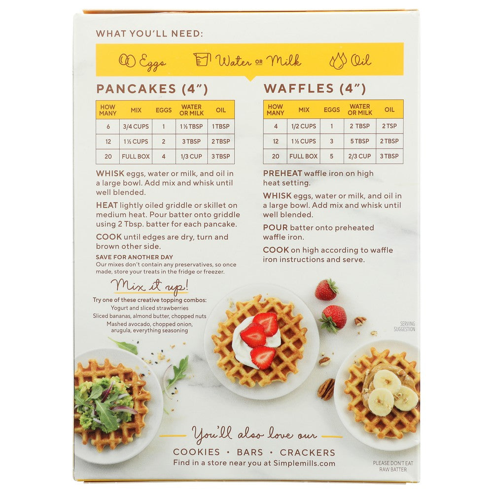 Simple Mills® , Simple Mills Pancake And Waffle Baking Mix, 10.7 Oz.,  Case of 6