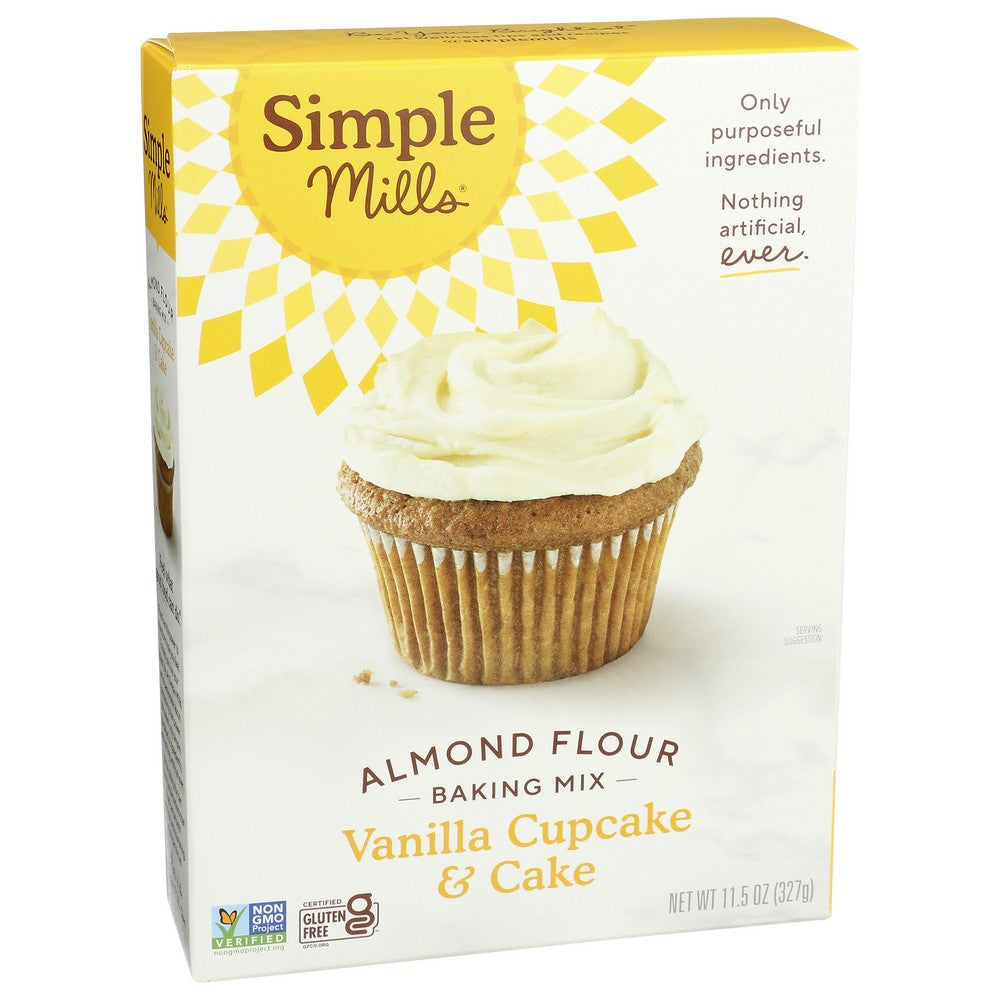 Simple Mills® , Simple Mills Vanilla Cupcake And Cake Baking Mix, 11.5 Oz.,  Case of 6