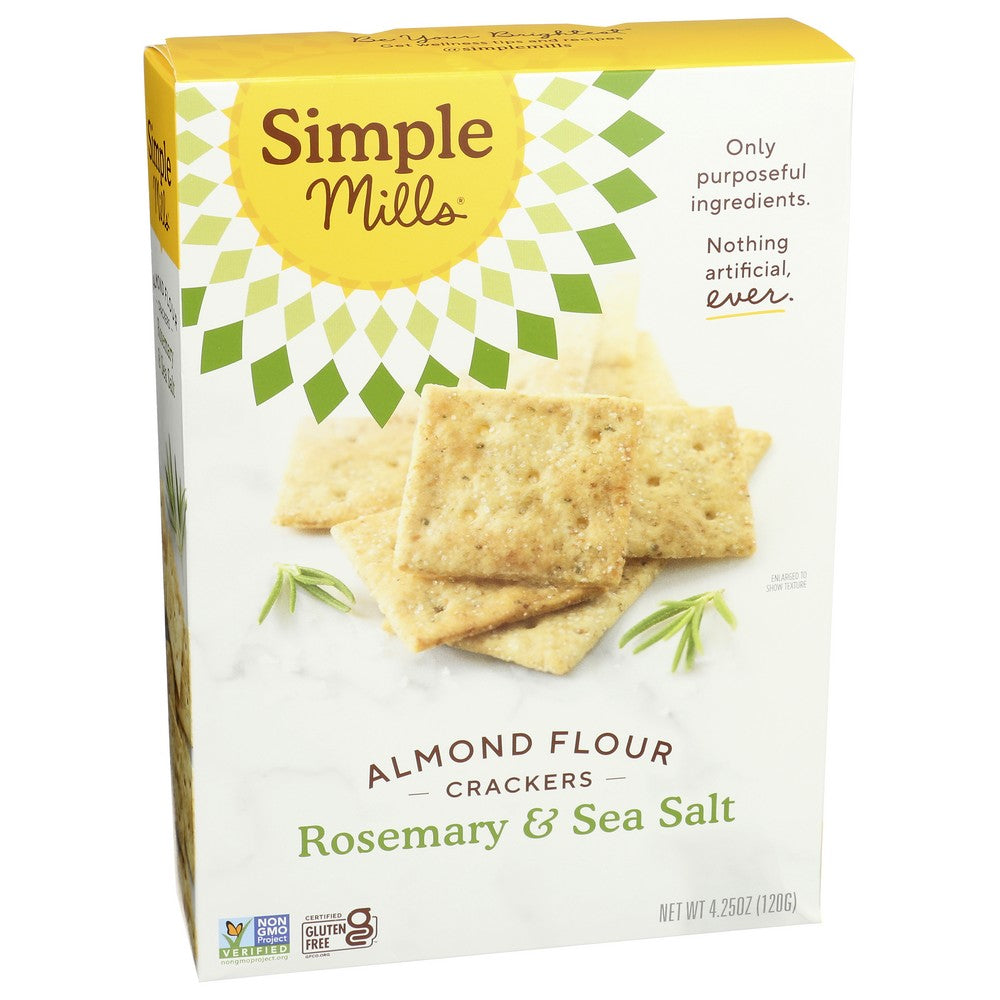 Simple Mills Crckr Alm Flour Rosemary Sslt - 4 Ounce,  Case of 6