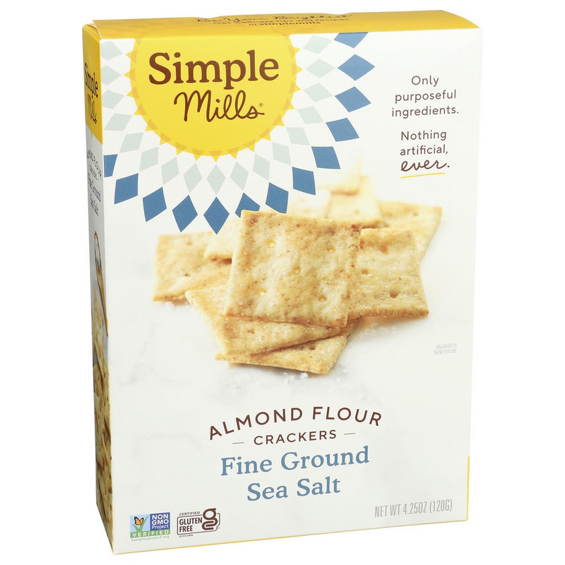 Simple Mills Crckr Almnd Flr Grnd Salt - 4 Ounce, Case of 6