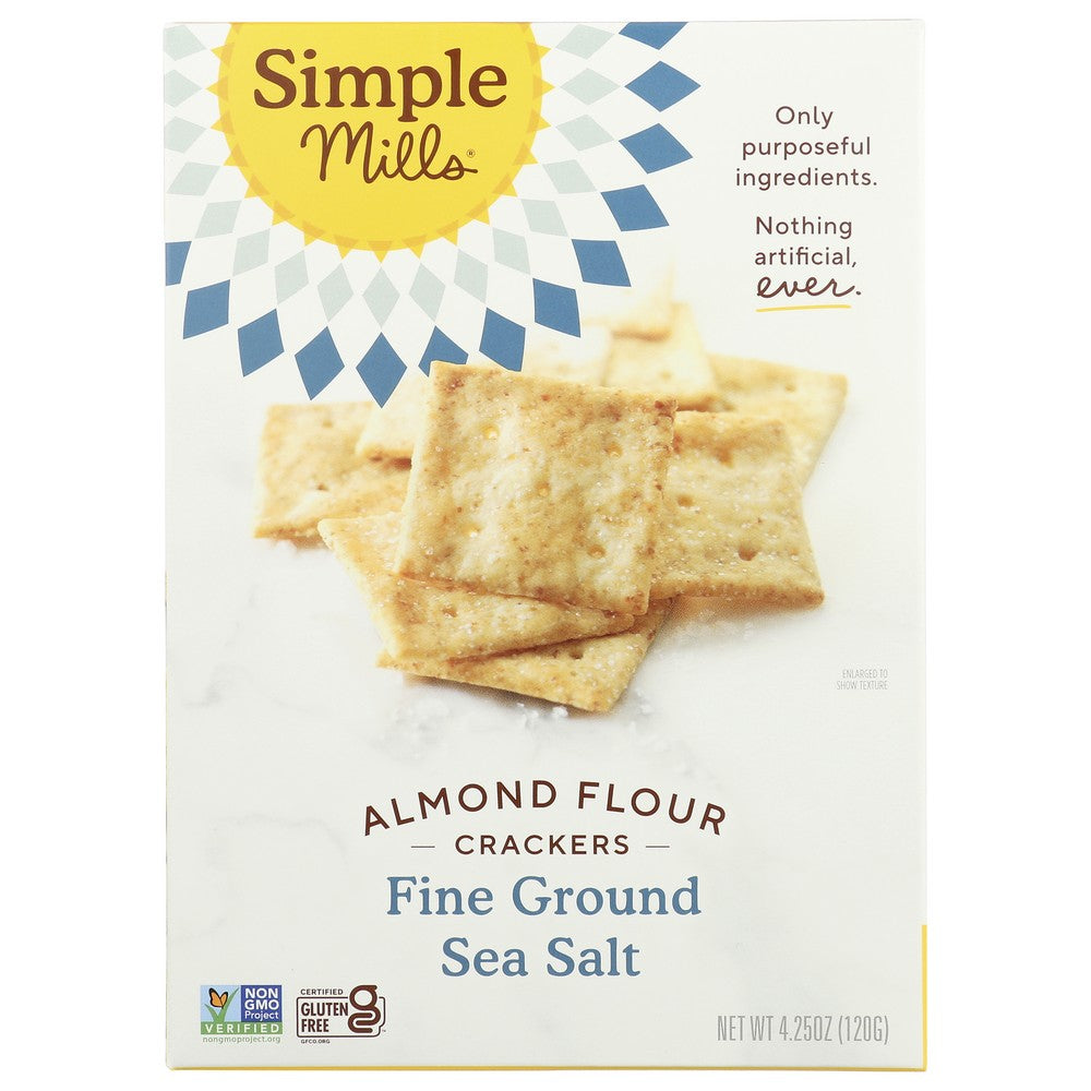 Simple Mills Crckr Almond Flr Ground Slt - 4 Ounce,  Case of 6