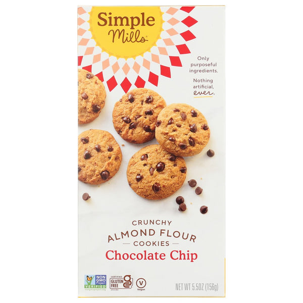 Simple Mills Cookies Crnchy Chocolate Chip - 6 Ounce, Case of 6