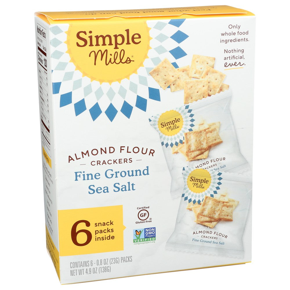 Simple Mills® 8-56069-00535-3,  Almond Flour Crackers Snack Pack 4.9 Ounce,  Case of 6