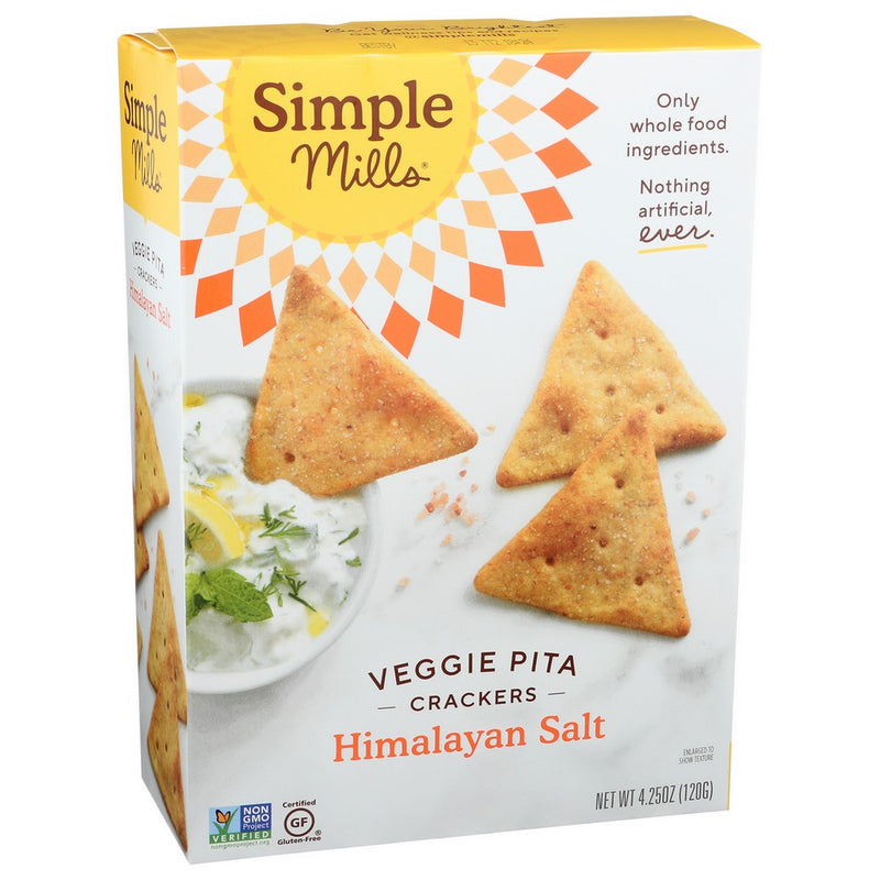 Simple Mills Cracker Pita Himalyn Sslt - 4 Ounce, Case of 6