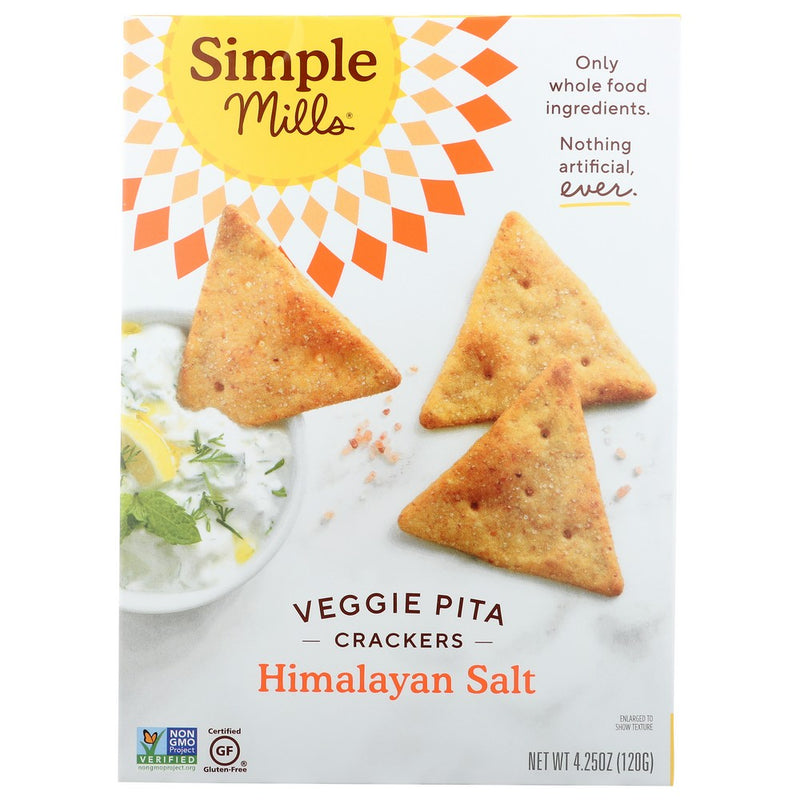 Simple Mills Cracker Pita Himalyn Sslt - 4 Ounce, Case of 6