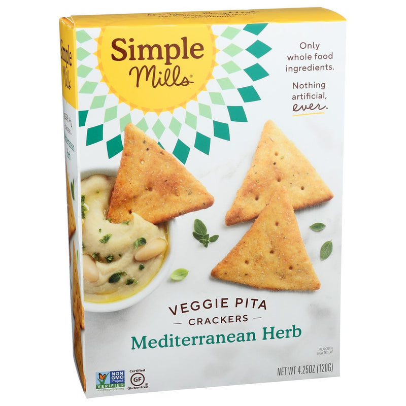 Simple Mills Cracker Pita Mdtrrn Herb - 4 Ounce, Case of 6