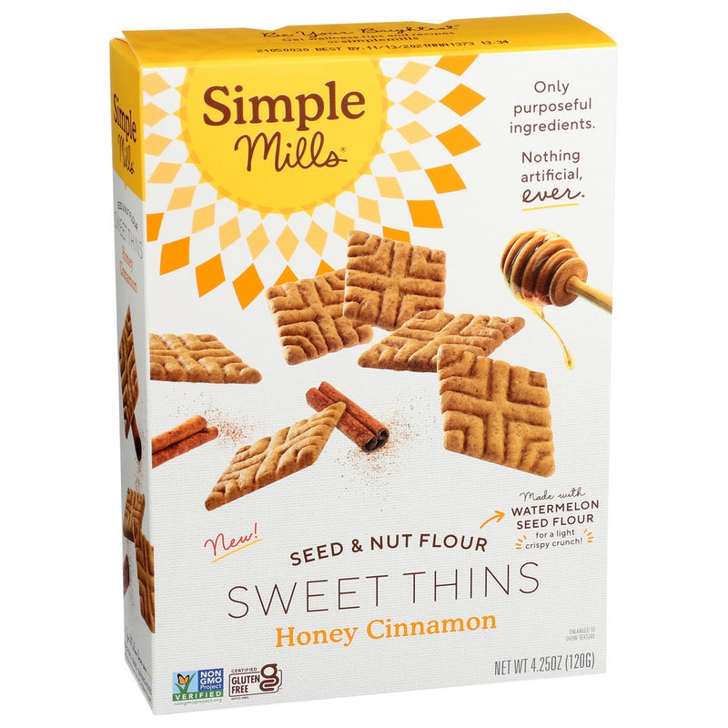 Simple Mills Sweet Thins Honey Cinnamn - 4 Ounce, Case of 6