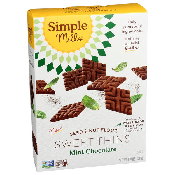 Simple Mills Sweet Thins Chocolate Mnt - 4 Ounce, Case of 6