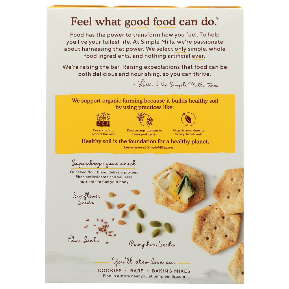 Simple Mills®, Organicanic Seed Flour Crackers, Original 4.25 Ounce, Case of 6