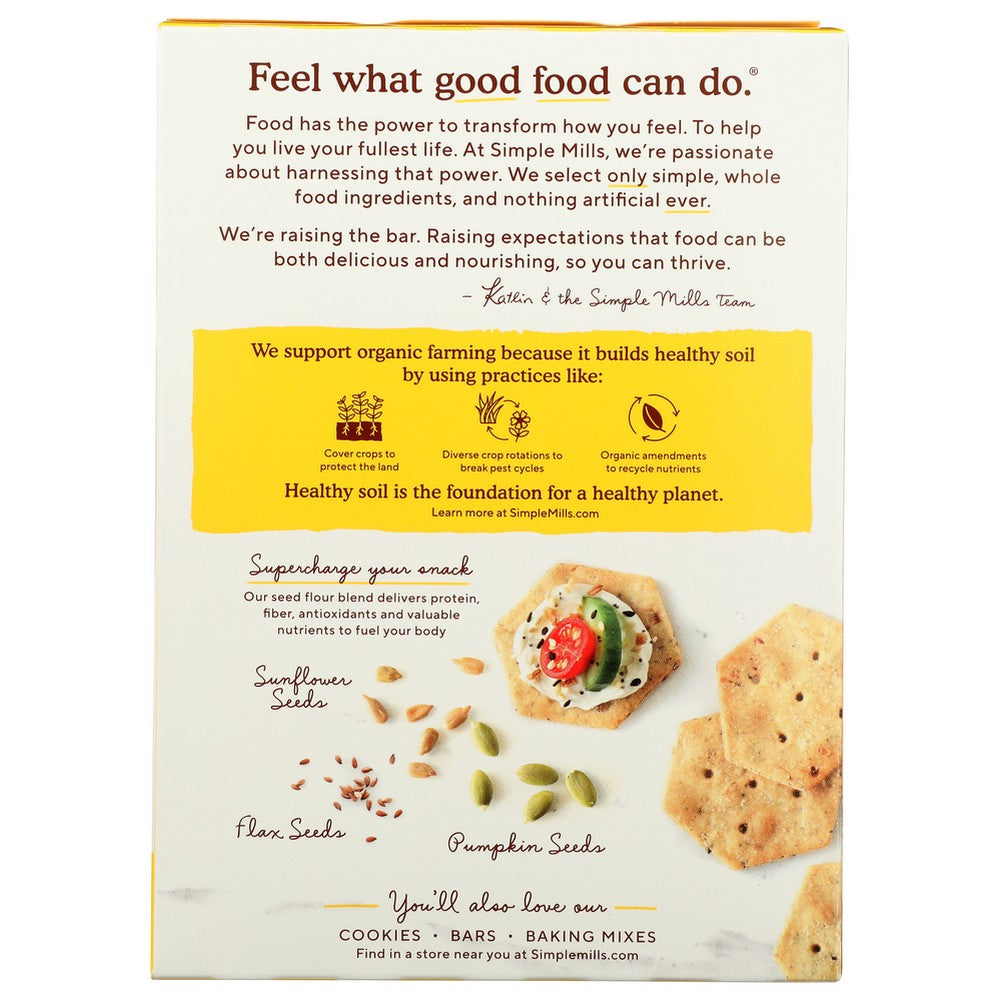 Simple Mills®, Organicanic Seed Flour Crackers, Everything 4.25 Ounce, Case of 6