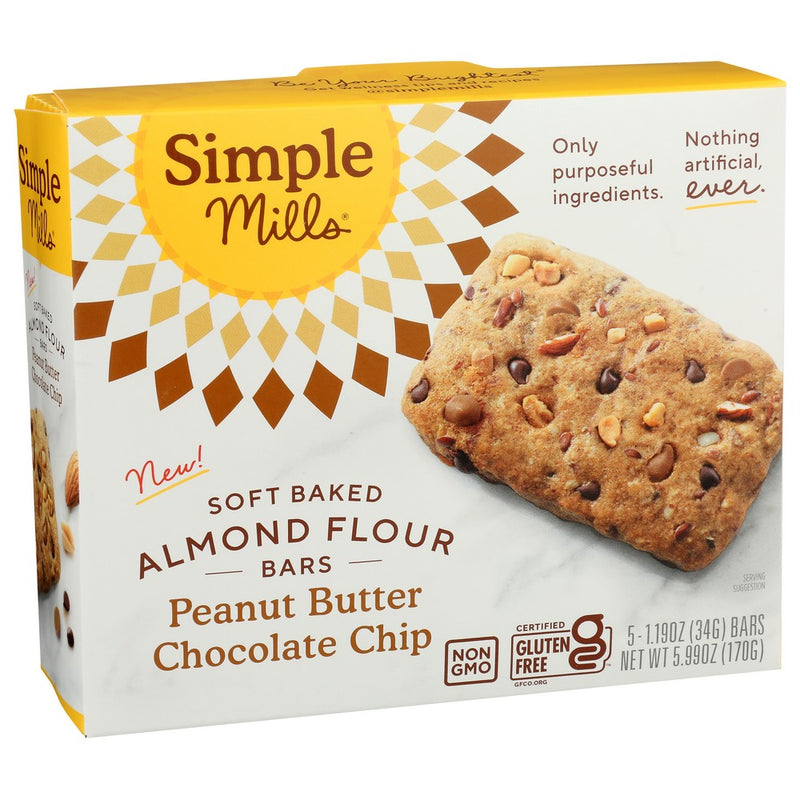 Simple Mills Bar Sft Bk Pb Chocolate Almnd - 6 Ounce, Case of 6