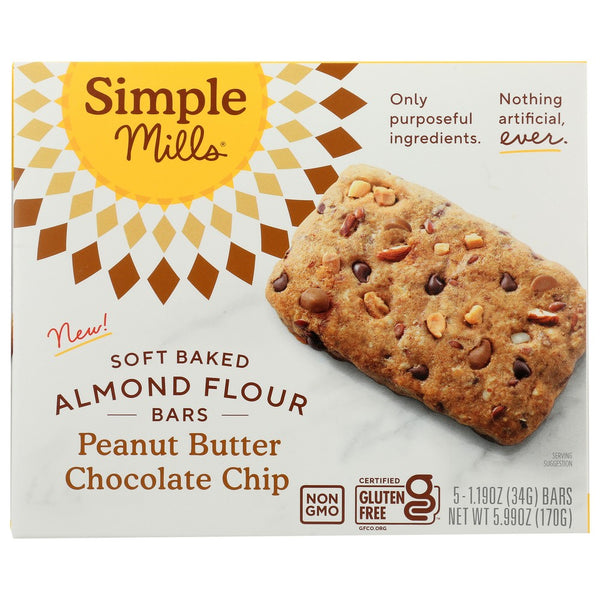 Simple Mills Bar Sft Bk Pb Chocolate Almnd - 6 Ounce, Case of 6