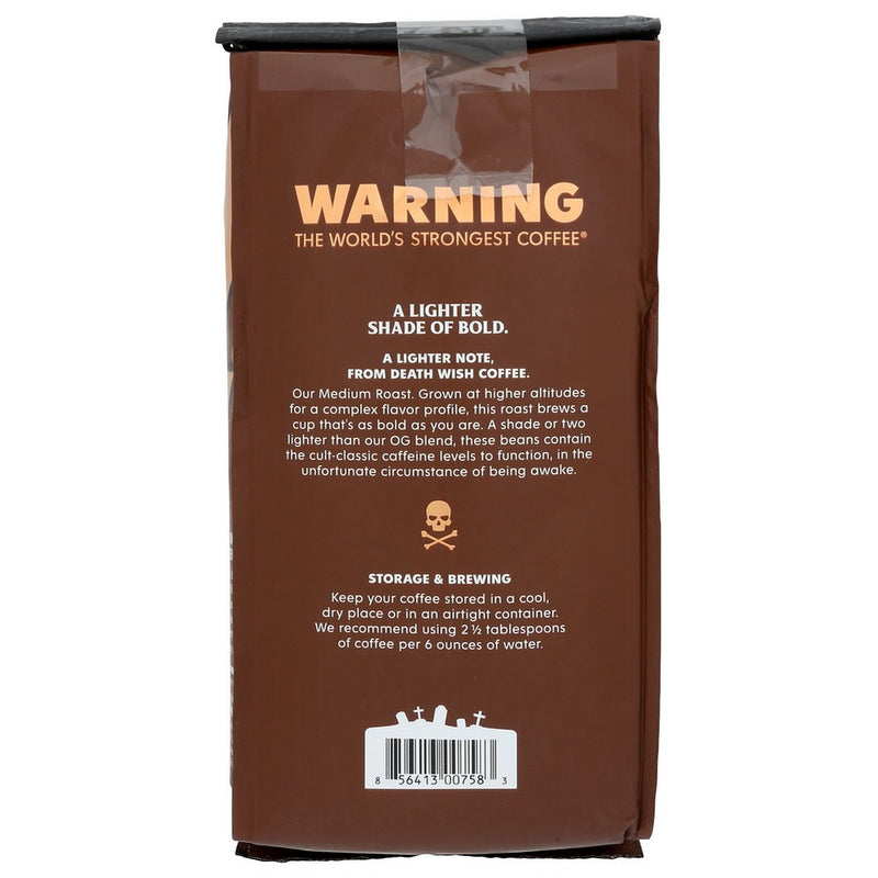 Death Wish Coffee Coffee Grnd Md Roast - 16 Ounce, Case of 6